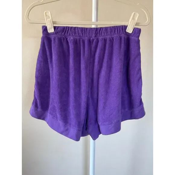 Danielle Bernstein Purple Terrycloth Lounge Short - M Casual Leisurewear Vibrant - Picture 6 of 7